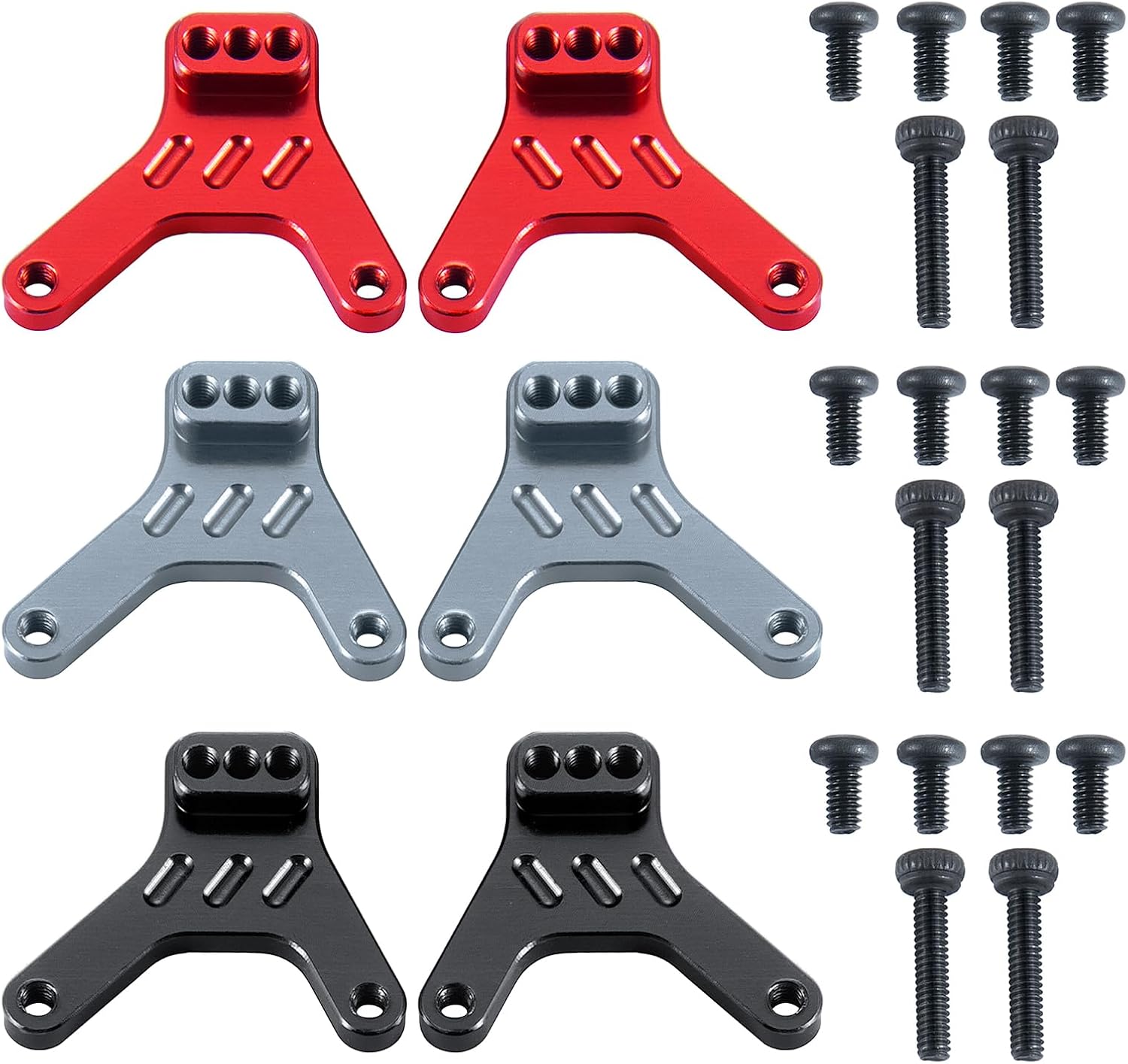 RC Aluminum Alloy Rear Shock Mounts for Kyosho Mini Z 4x4 Upgrade 1/18 Jimny 1/24 Wrangler (Red)