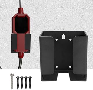 Alpha Rider EV Charger Box Holder, Upgraded Wall Mount Electric Car Chargering Control Box Holder for EV Charger Control Box Within 4.25 Length x 3 Inch Width for J1772 & Tesla Charger Connector