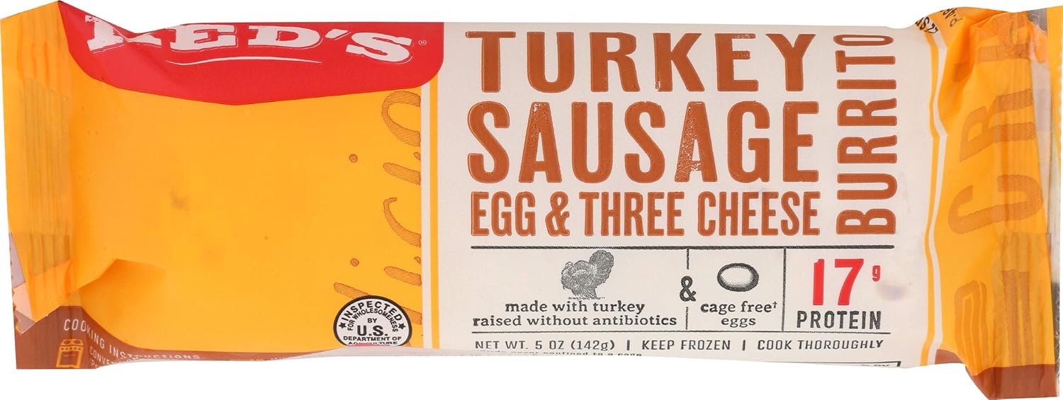 Reds All Natural, Frozen, Breakfast Burrito Turkey Sausage