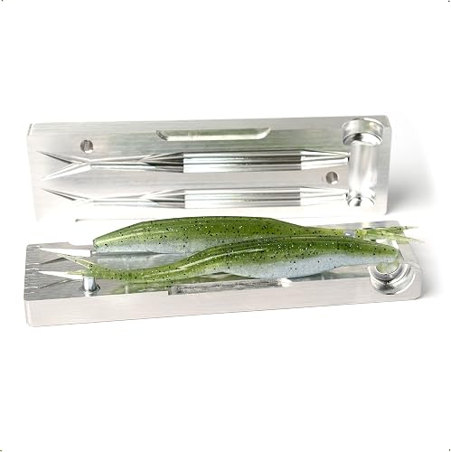 Soft Plastiс Mold Lure Making Injection Molds Fishing Lures Zoom Salty Super Fluke 5'' Two Cavity Aluminium