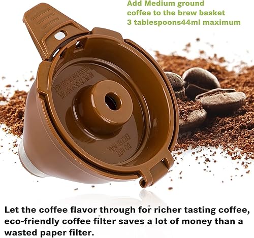 Miniatura 7 de Paquete de 2 cestas de café molido de una sola porción para cafetera Hamiltion FlexBrew Modelos 49974 49975 49976 49979 49957 49954 49947 49940