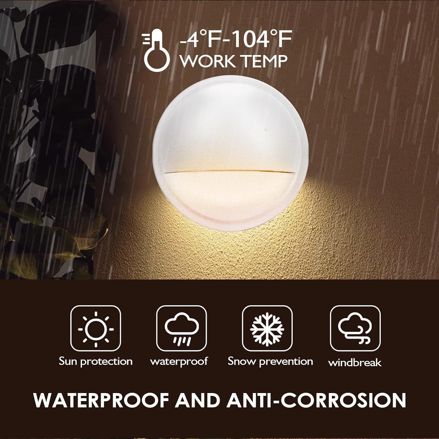 LED Low Voltage Deck Lights Outdoor Waterproof,6-Pack 3CCT Deck Lighting Fixtures Landscape Step,3W, 12V-24V AC/DC Die-cast Aluminum Housing Fence Lamp Wired 2700K/3500K/5000K (White)