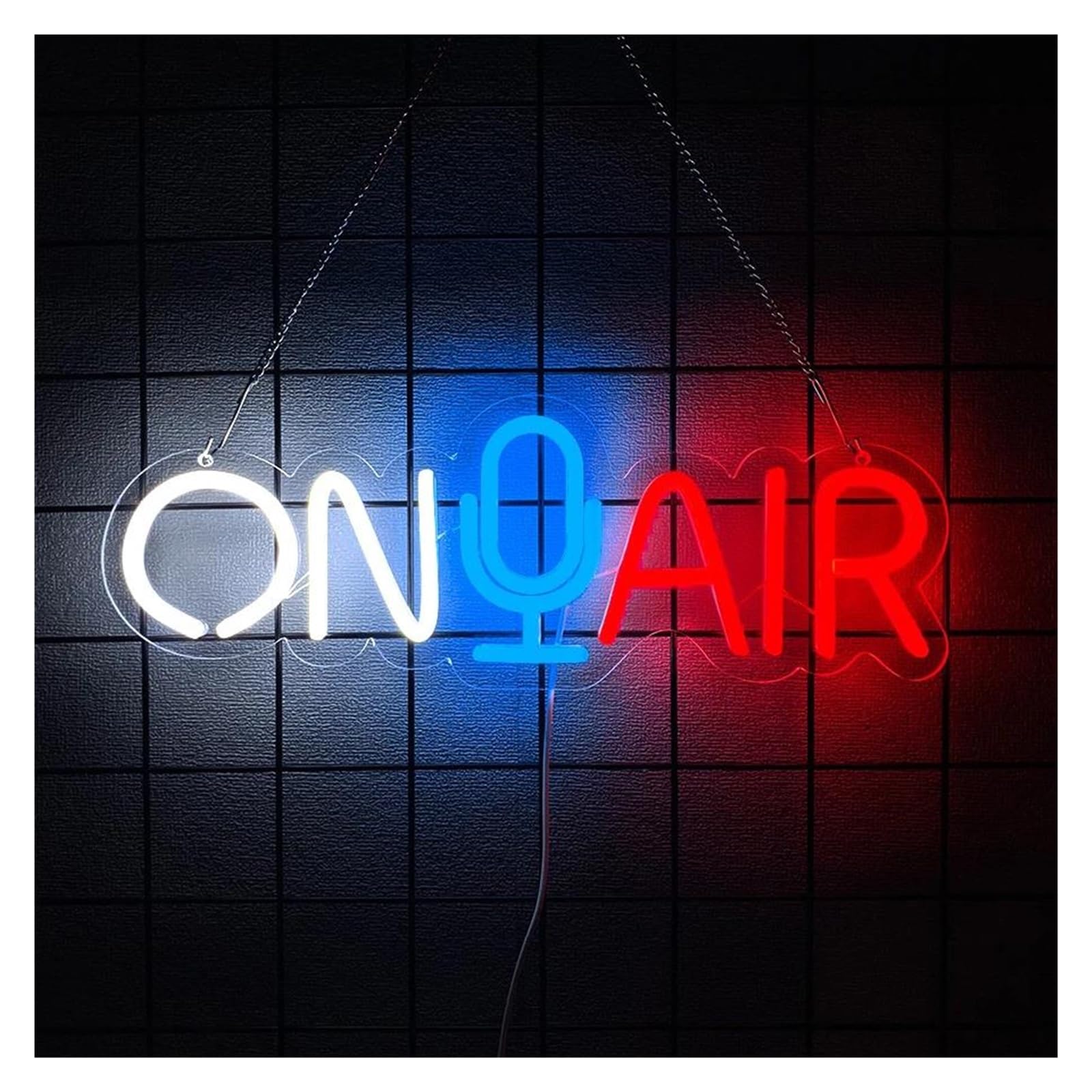 SHOUXI Sign Lamp ON AIR Neon Sign Light Dimmable USB Powered for Home Bedroom Man Cave Office Hotel Pub Cafe Living Room Music Wall Decor 42cmx15cm