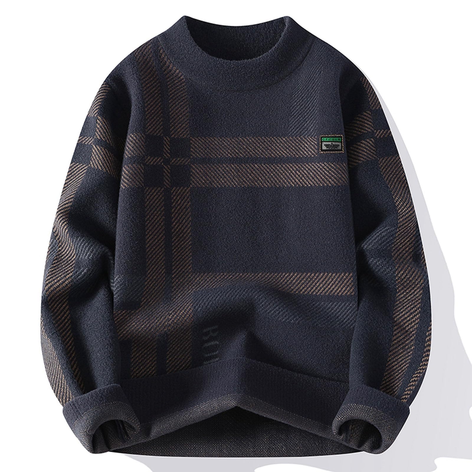 Generisch Jersey para hombre, tiempo libre, holgado, jersey de invierno, manga larga, cuello en V, jersey de punto, corte regular, suéter de trabajo, suéter de otoño, chaqueta de entretiempo