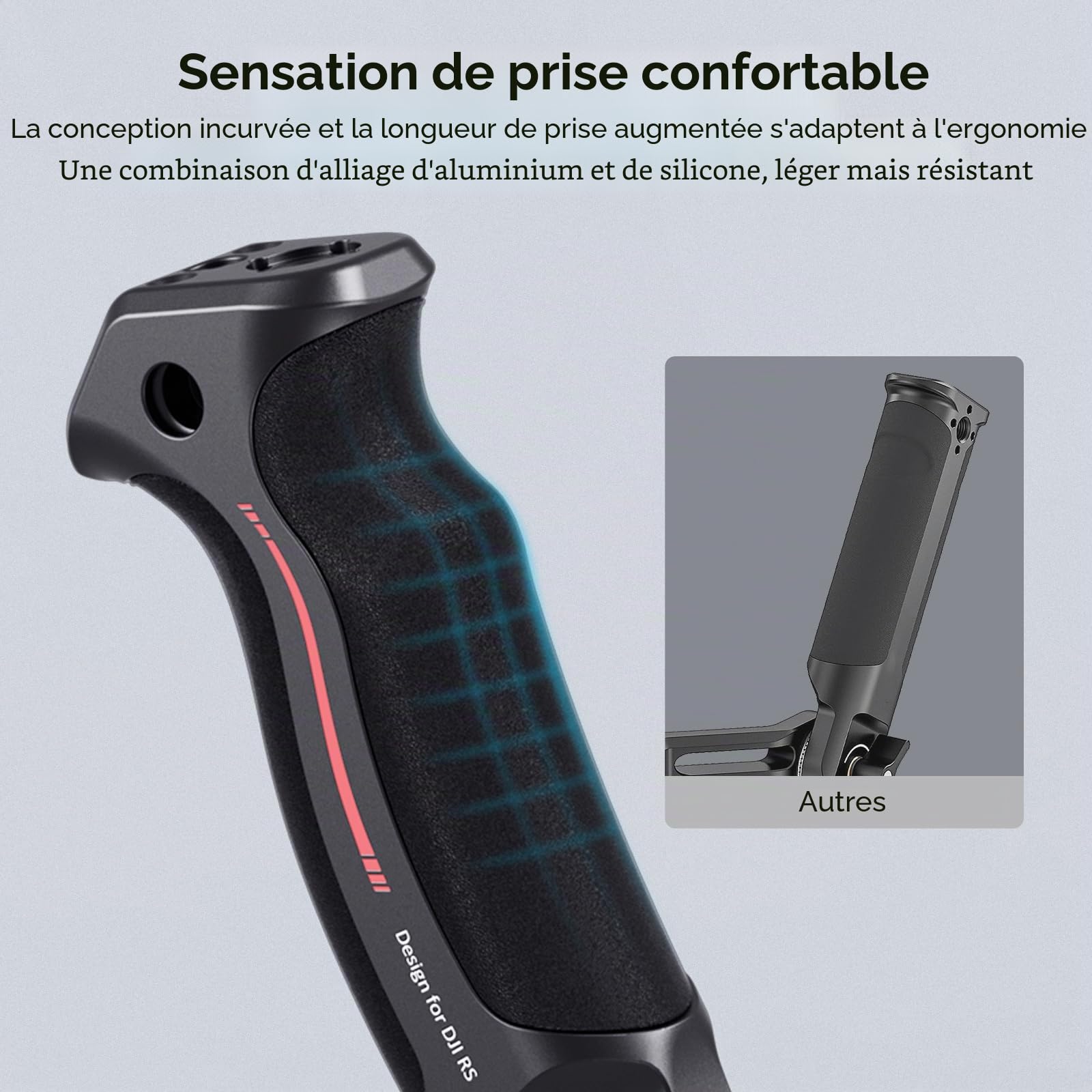 SMALLRIG RS 4/RS 4 Pro Poignée Réglable pour DJI, 8 kg, 3028C