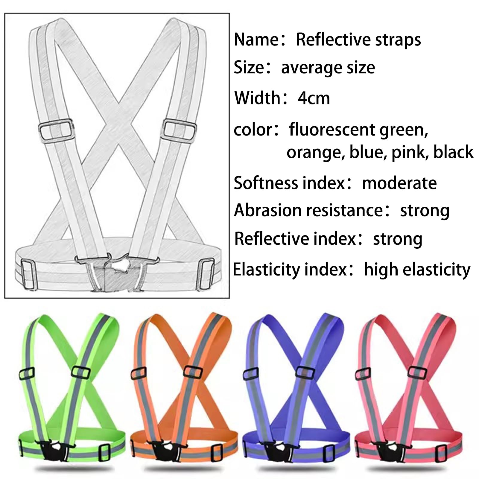 Gilet di sicurezza Gilet di sicurezza regolabile ad alta visibilità, gilet di sicurezza, per ciclismo notturno, escursionismo, jogging, passeggiate con il cane ( Color : Chartreuse , Size : 20pcs )