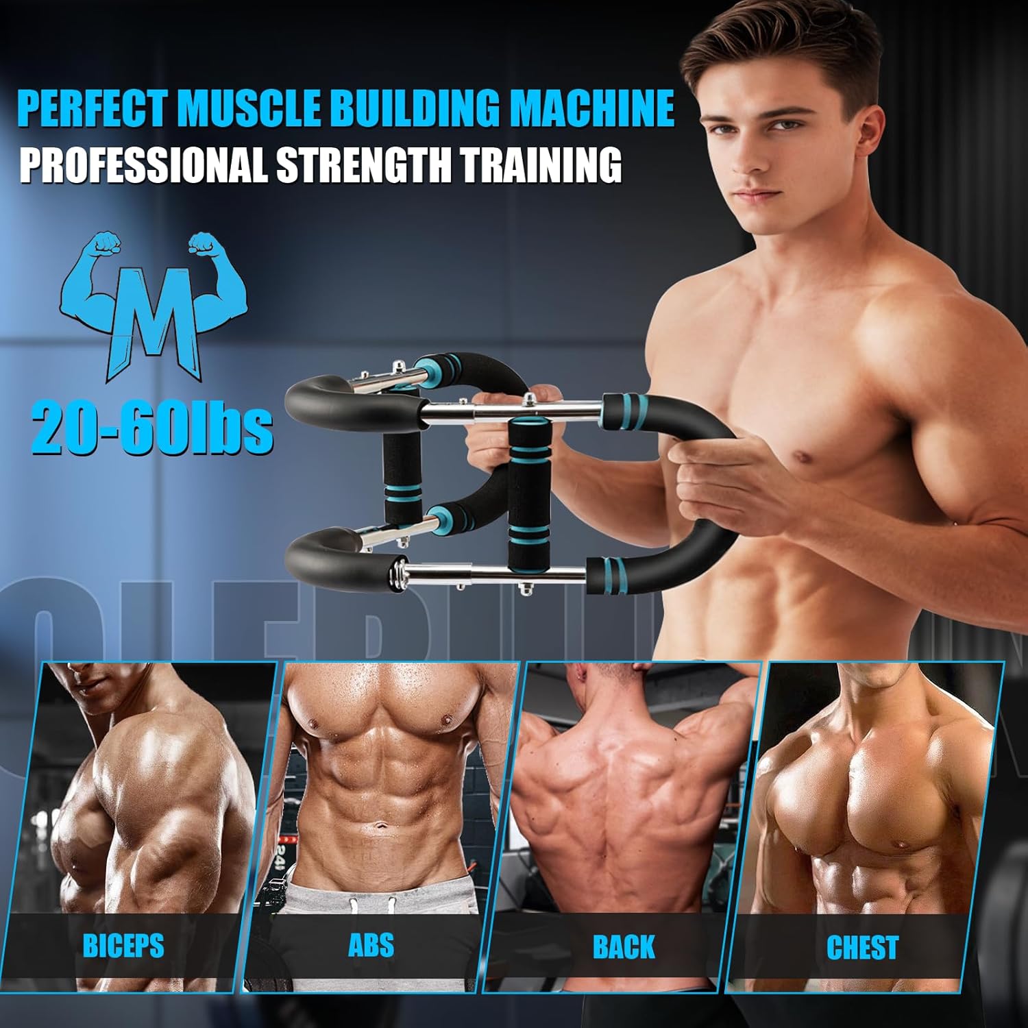 Twister Arm Trainer, 20-60lb Adjustable Chest Workout Equipment, Shoulders and Forearms Muscle Enhancing Fitness Equipment for Home Gym - Image 3