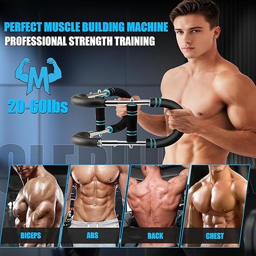 Miniatura 3 de Twister - Entrenador de brazo con 4 resortes, 20-120 libras, ajustable, 6 niveles de resistencia, ejercitador de pecho, brazo Twister, equipo de