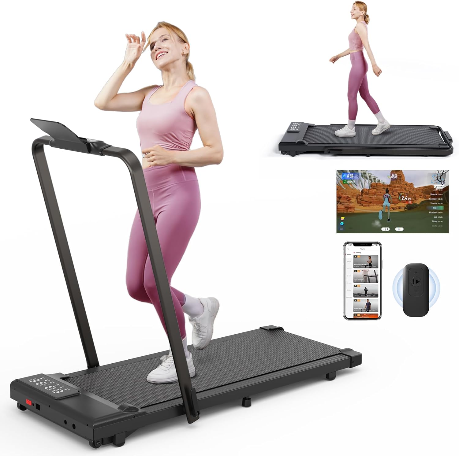 MJWW CT05 3 in 1 Folding Treadmills for Home, 3.0HP Walking Pad