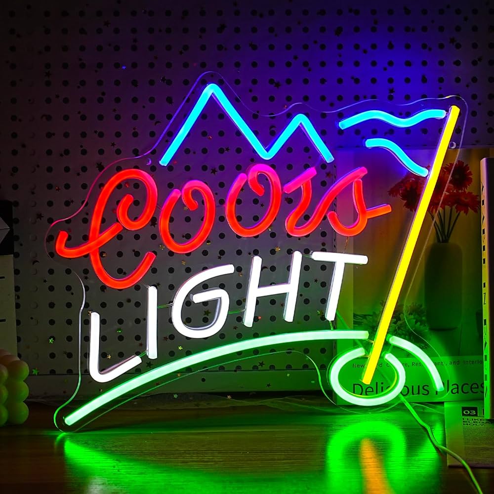 ネオンサイン、『Coors Light 』NEON SIGN 省エネ 広告用看板 ネオンサイン、『Coors Light 』NEON SIGN 省エネ 広告用看板