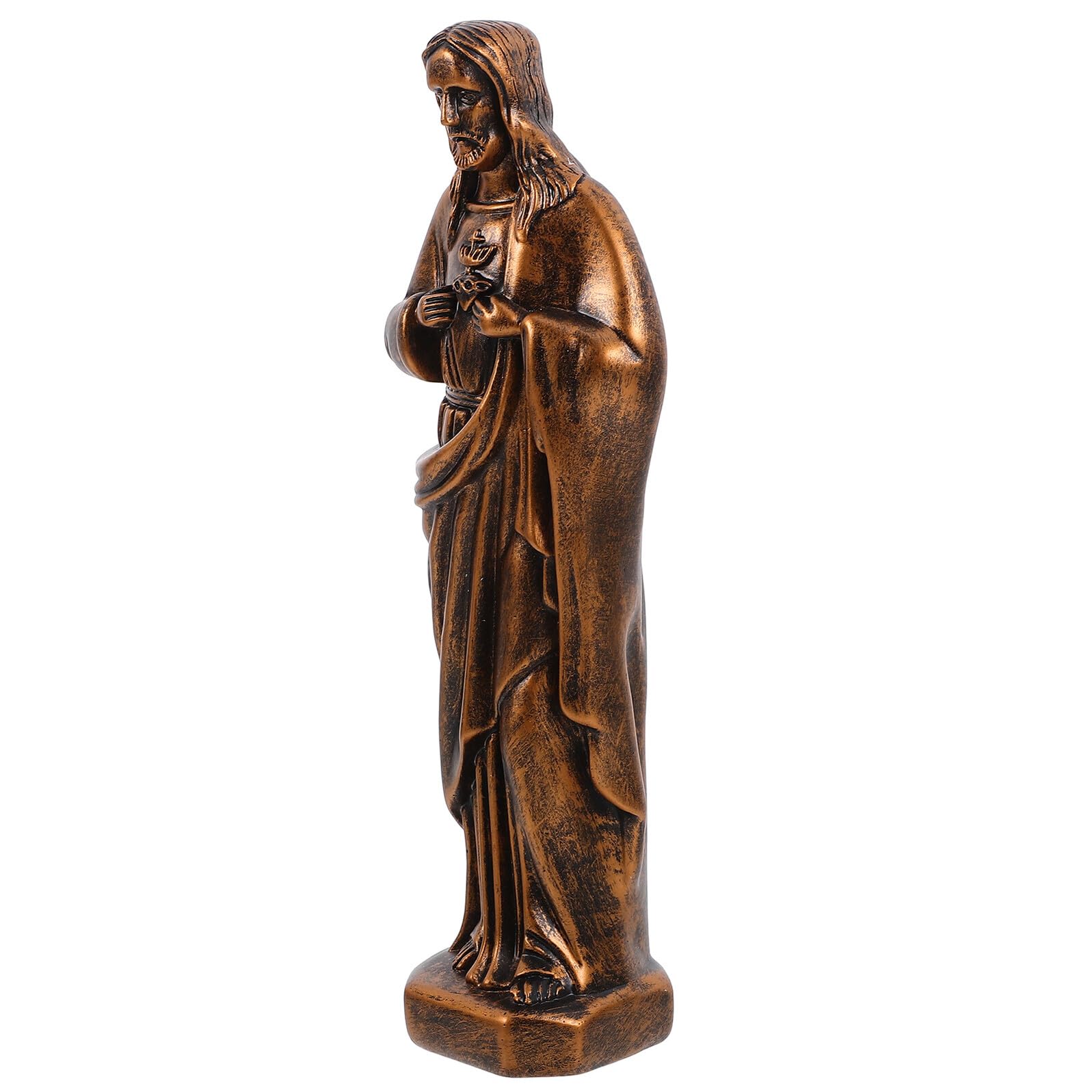 Statue chrétienne de sainte en sculpture artisanale pour la décoration religieuse de maison