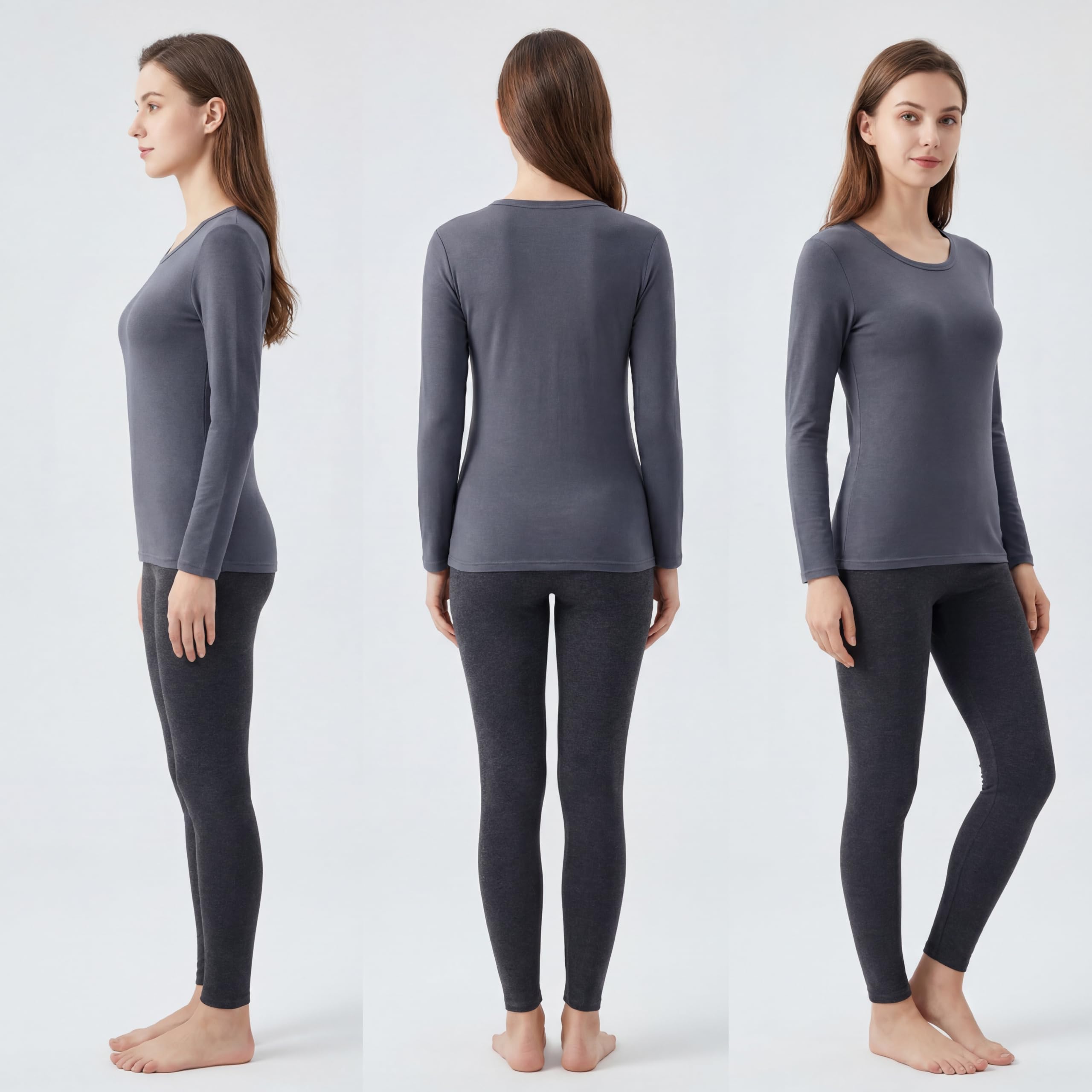Completo Termico Ultra Morbido, Intimo Termico Stile Anni '80, Delicato sulla Pelle, in Tessuto Modal Lenzing, Anti-Pilling, Strato Base riscaldato per l'inverno.