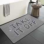 MontVoo Tapis de bain Rug pour salle de bains Tapis de salle de bain Antidérapant Absorbant Quick Dry Tapis de douche Tapis de baignoire au sol en face de la baignoire Toilette Mat Darkgrey 40x60CM