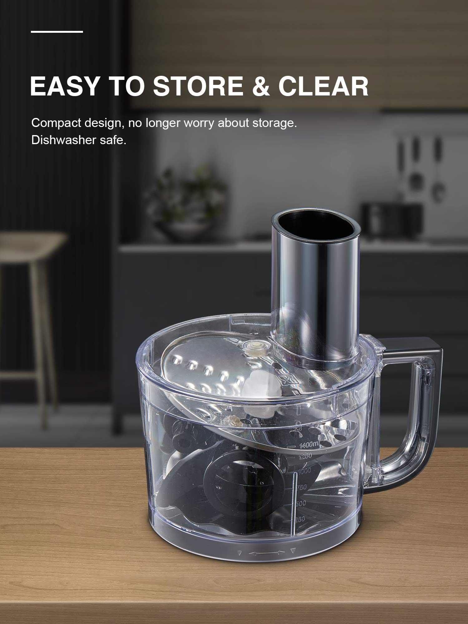 Food Processor 6 in 1 Multifunctional, Compact Food Mixer with Chopper