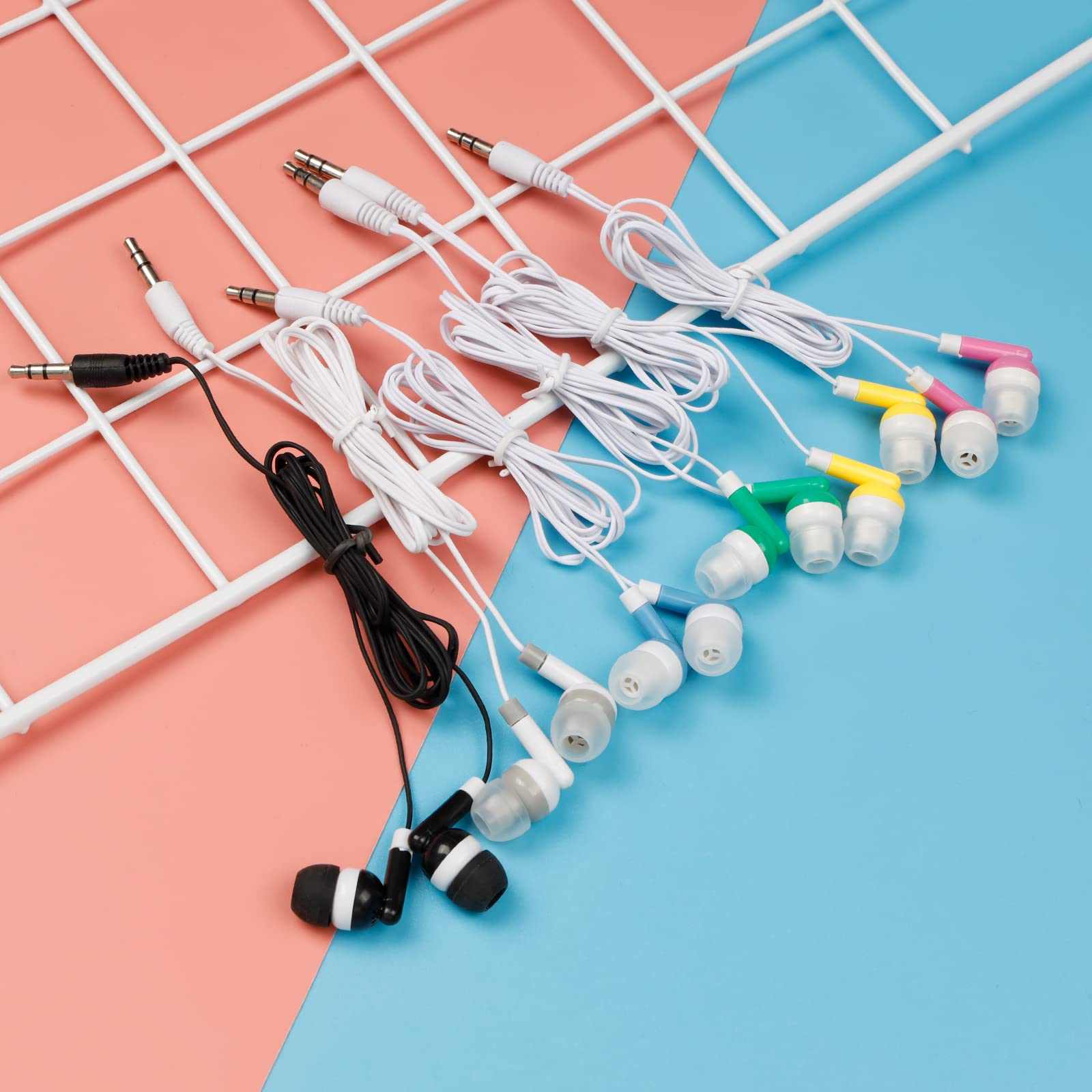 Bulk Auricolari per bambini per studenti in classe confezione da 200 cuffie cablate in ear auricolari per biblioteca scolastica all'ingrosso auricolari per Chromebook Laptop PC jack da 3,5 mm