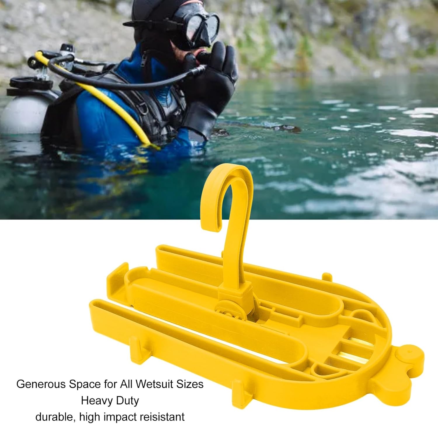 Wetsuit Hangers, Heavy Duty Wetsuit Hanger with 360° Rotating Hook, Folding Fast Drying Rack for Surfing, Scuba Diving, and Boots