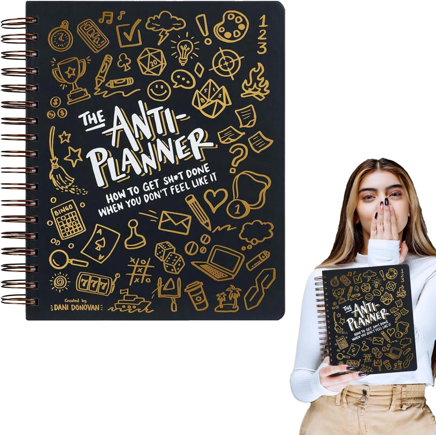 The Anti Planner: How to Get Done When You Don't Feel Like It - Creative ADHD Planner Alternative for Adults, 100+ Productivity Tools to Beat Procrastination, Burnout Stress & Anxietys Relief