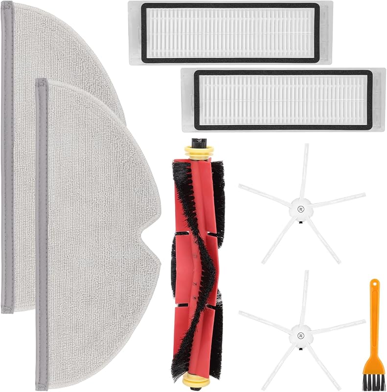 Replacement Parts Compatible with Roborock S4 S5 S6 E4 E20 E25 E35 S50 Xiaomi Mi Mijia Robotic Vacuum Vacuum Cleaner - Spare Accessories - 1 Main Brush 2 Side Brush 2 Filter 2 Pad