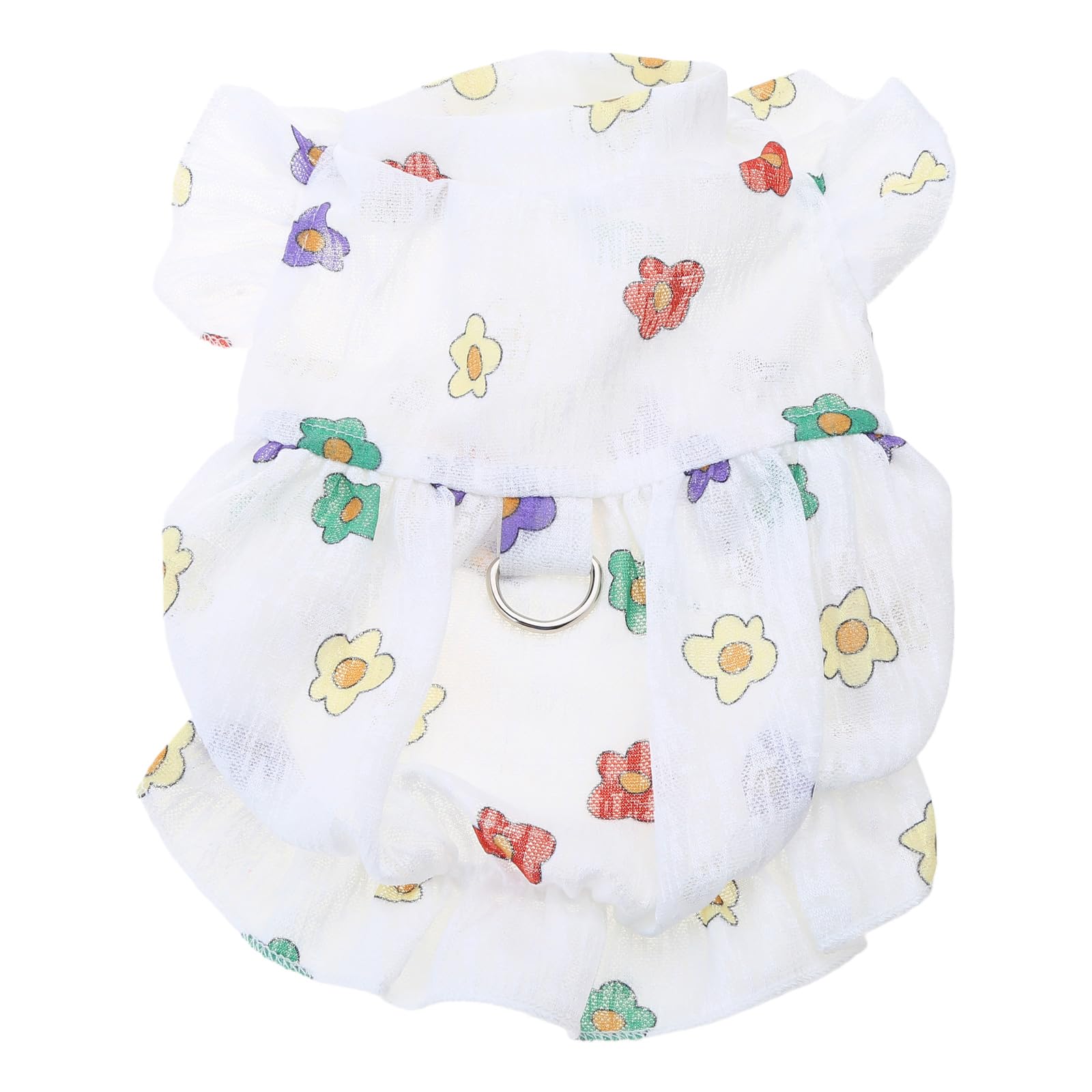 Vestido de princesa con estampado floral para perritas y gatas