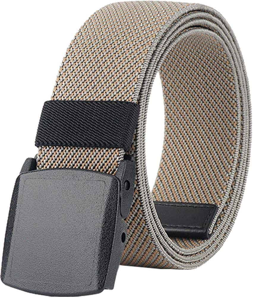 LionVIIPlastic Belts Men Women Elastic Stretch Canvas No-Metal Buckle for Work, Adjustable Trim to Fit 28-49" WaistClimatePartner certified