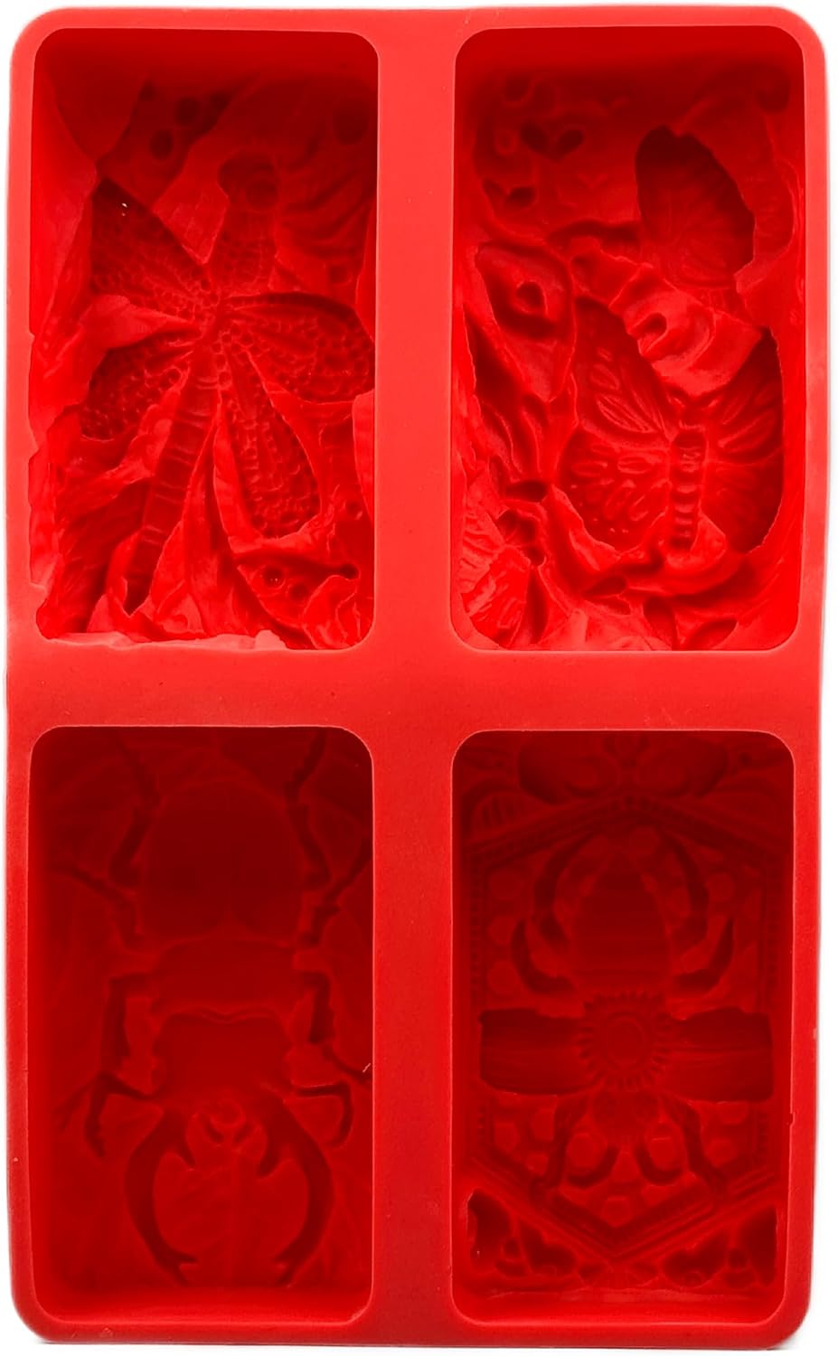 Insect Silicone Soap Mold – Dragonfly Butterfly Bee & Beetle Casting Mold for Handmade Soap, Wax, Resin, Plaster & Clay – Nature DIY Craft Mold