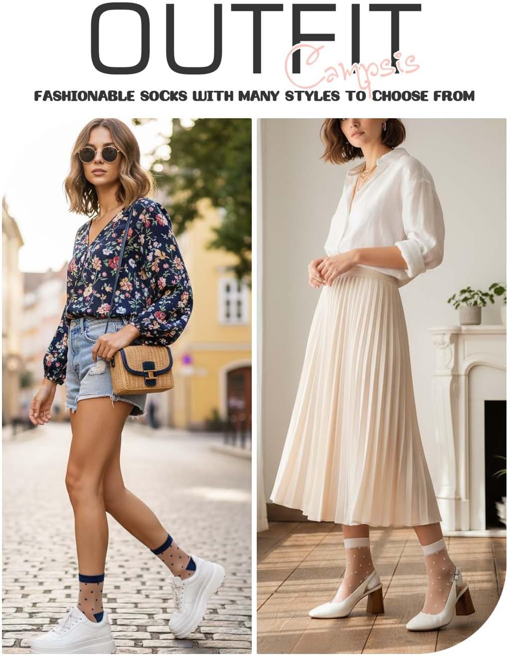 Campsis Women Sheer Ankle Sock Cute Ultrathin Transparent Mesh Socks - Image 2