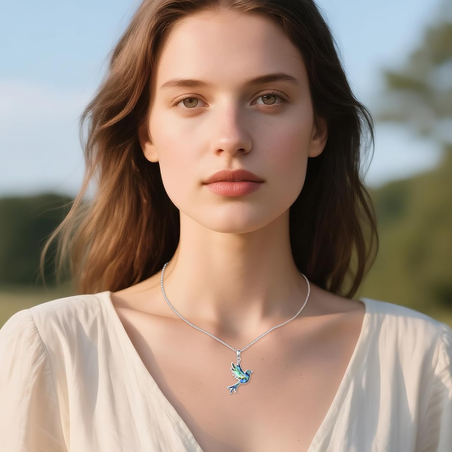 Hummingbird Necklace for Women 925 Sterling Silver Hummingbird Jewelry Bird Pendant Birthday Gifts for Her - Image 2