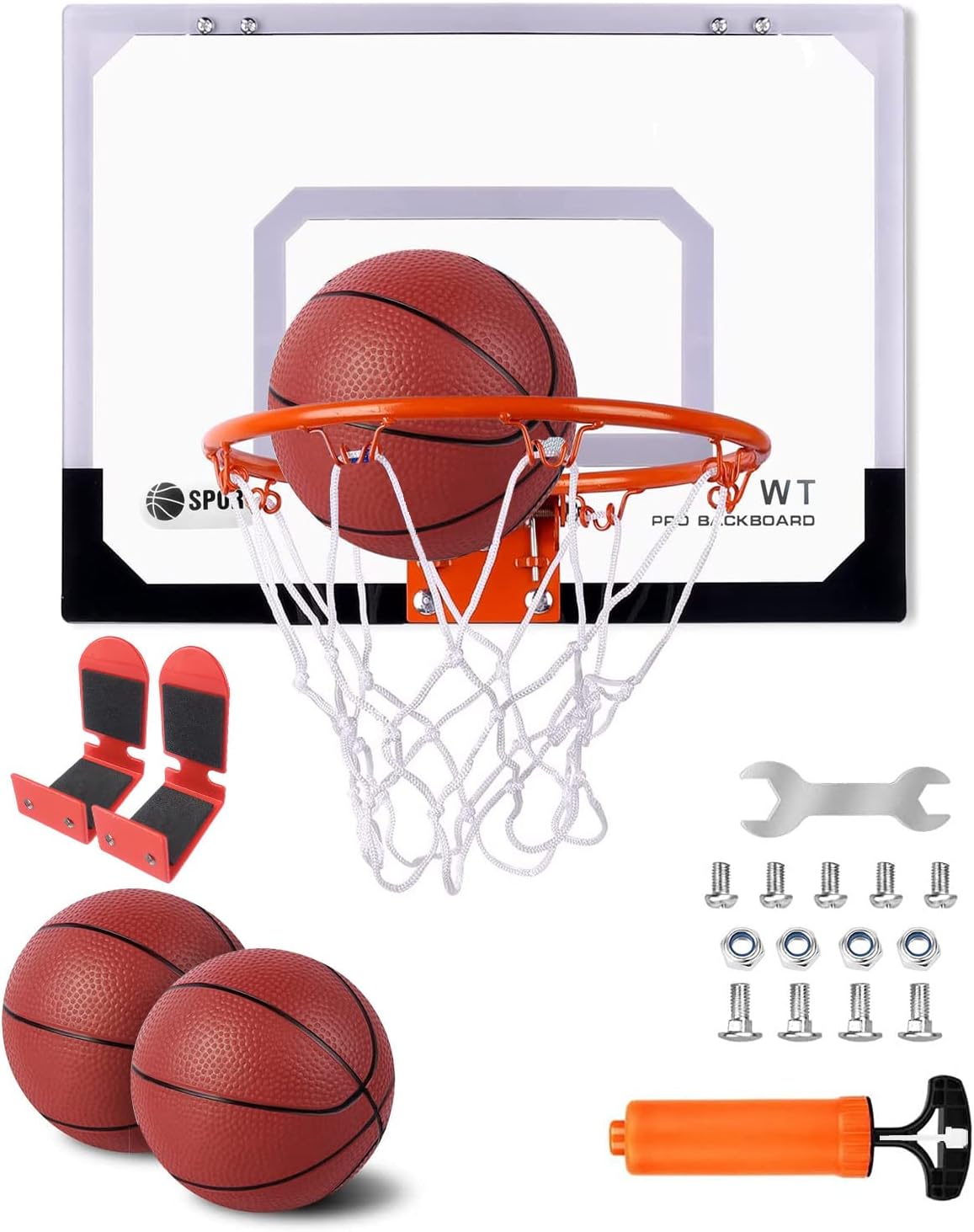 ESMARTER Sports Mini Basketball Hoop for Kids, Wall Mounted Mini Hoop