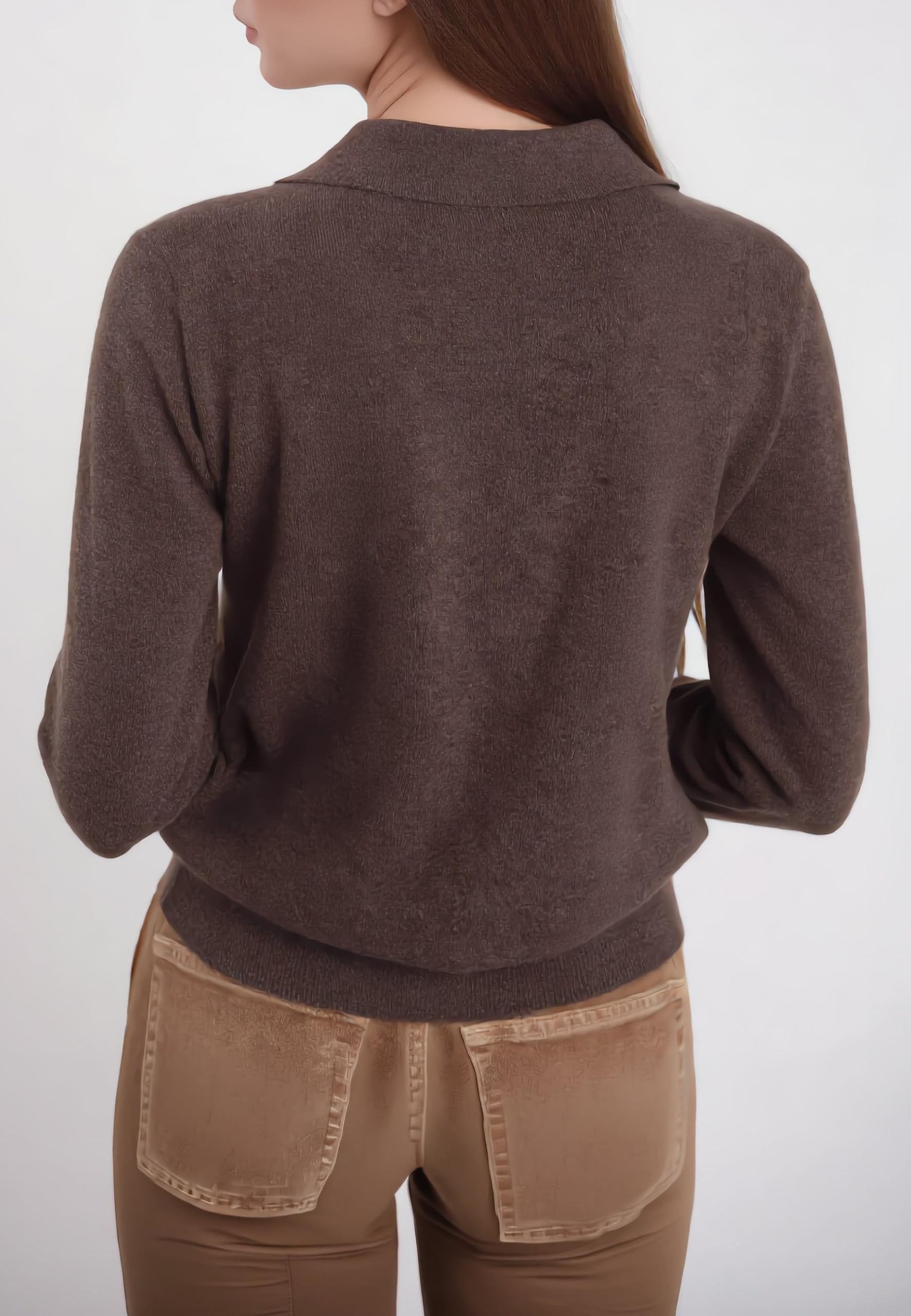 SUSY MIX Polo Donna Maniche Lunghe in Lana Rombi M174