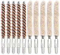 Vista 1 de Motanar Pack de 10 cepilloshisopos para limpieza de cañones, cepillos de limpieza para cañones de escopetapistola (.22 cal)