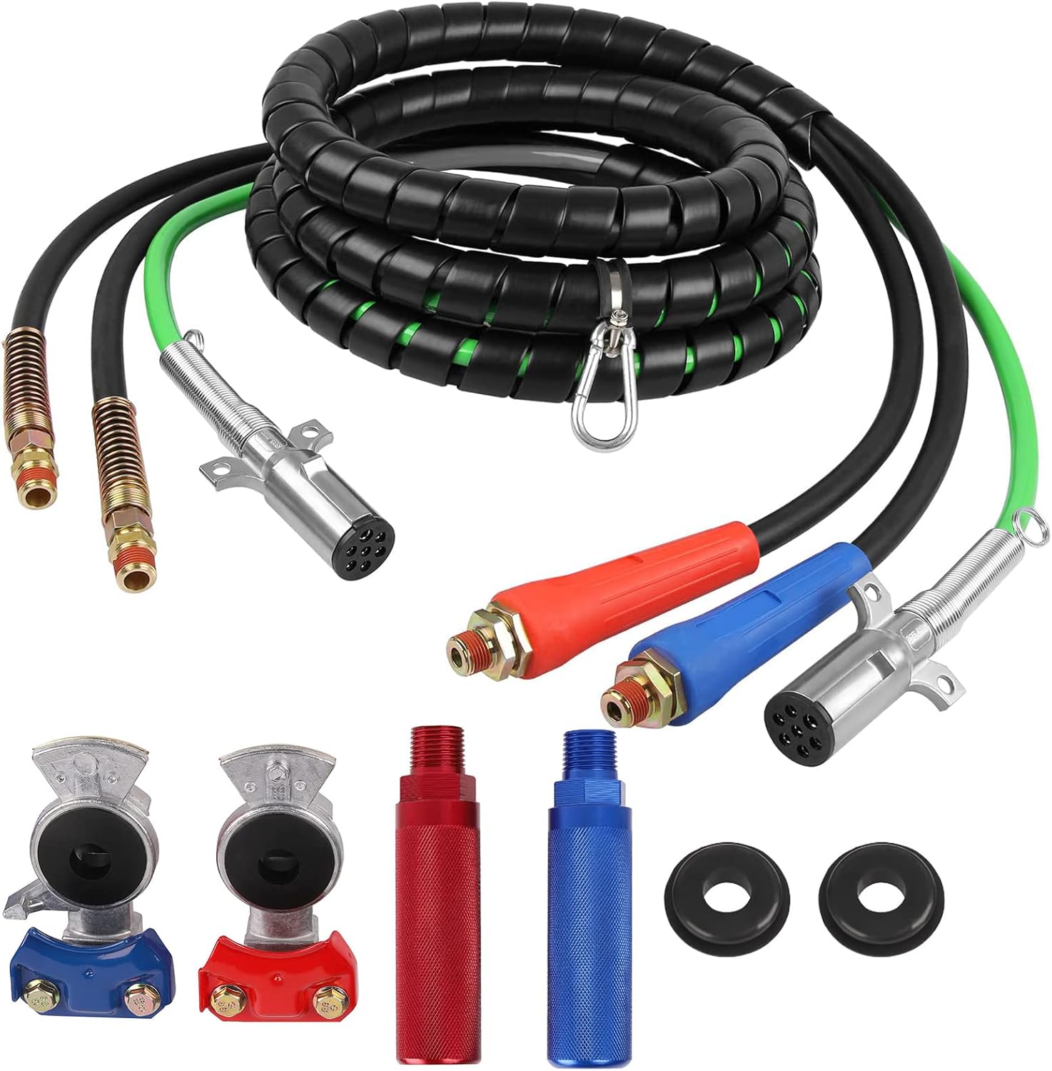12ft Tractor Trailer Air Line Kit, 3 in 1 ABS Power Air