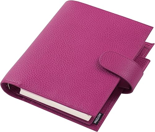 Moterm Agenda de anillos de lujo personal, organizador de carpetas de cuero genuino (naranja quemado, anillo de 1.181in) Moterm Agenda de anillos de lujo personal, organizador de carpetas de cuero genuino (naranja quemado, anillo de 1.181in)