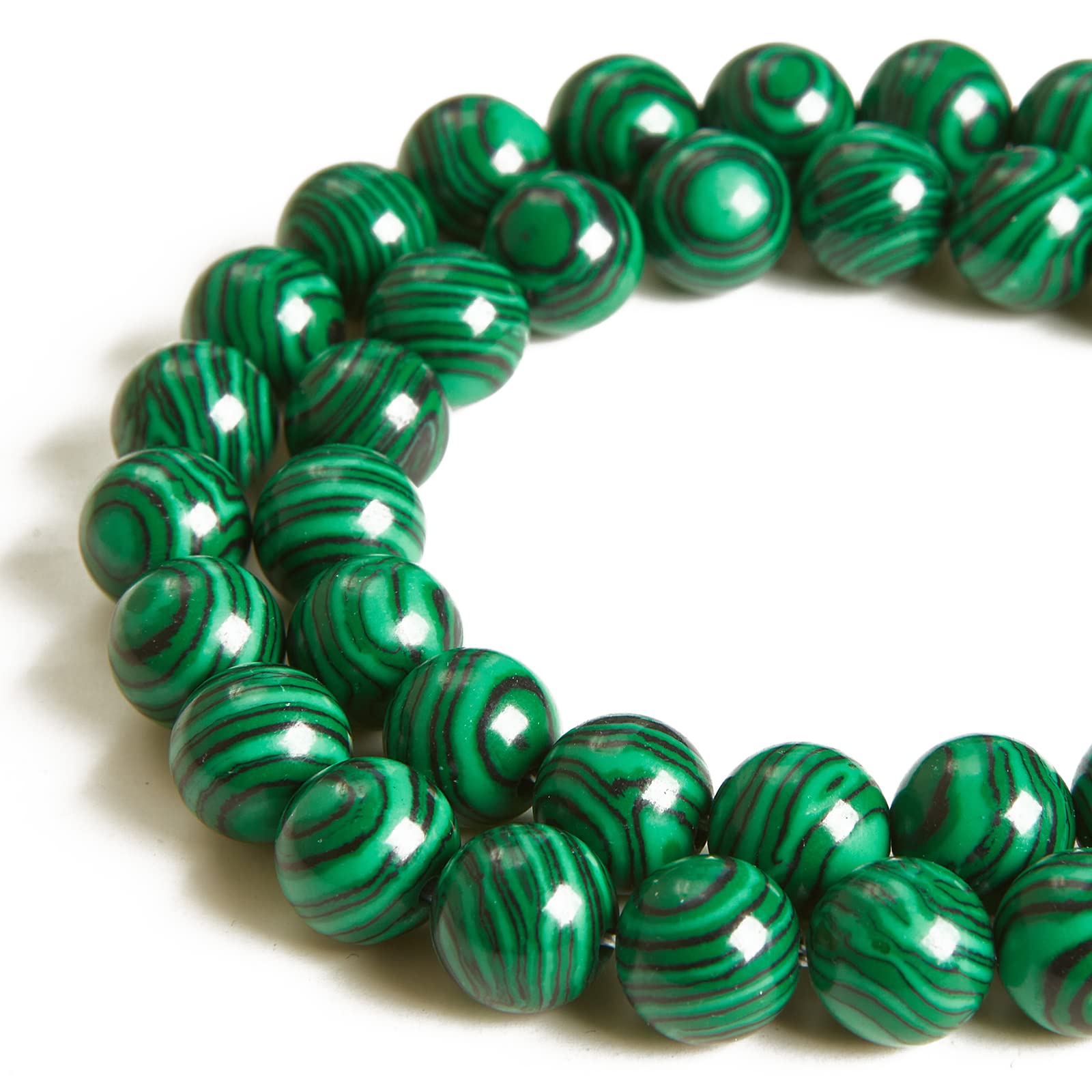 35pcs 10mm Malachite Beads Natural Gemstone Beads Round Loose Beads for Jewelry Making โ image 1