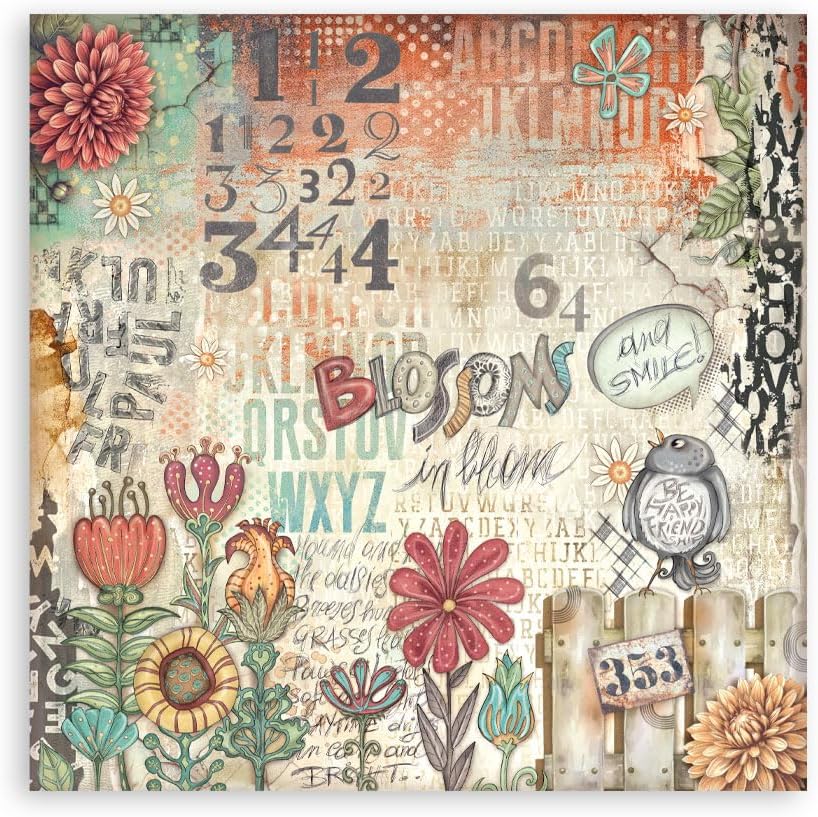 Stamperia - Scrapbook Paper Pad for Scrapbooking, Albums, Card Making, Bullet Journalling and More, Acid Free, Single Face, Perfect for Hobbies, Crafts, and Gifting (Furry Friends) (20.3 x 20.3 cm)