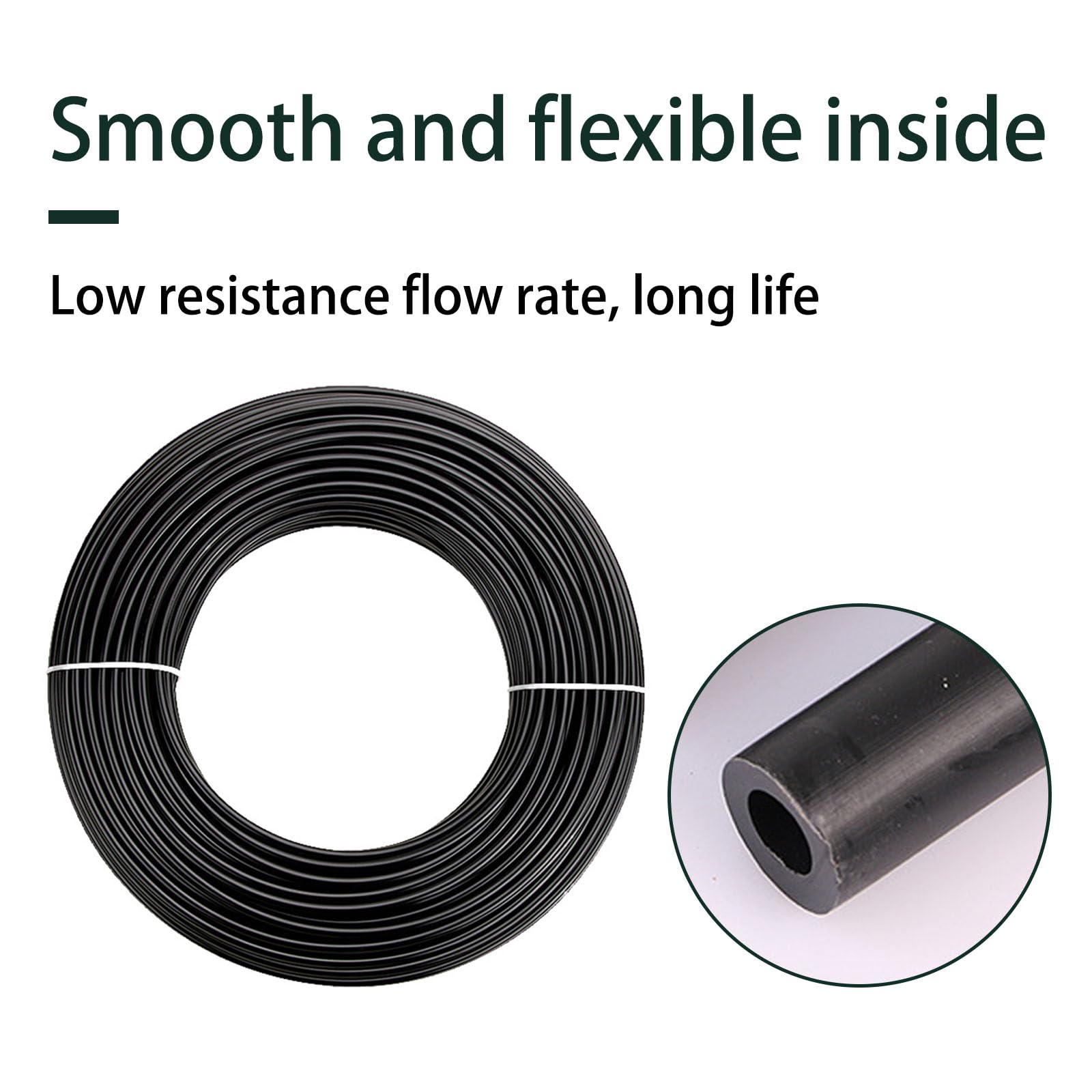 Tubo for Microirrigazione, Tubo for Irrigazione Con Ala Gocciolante(50m(164ft))