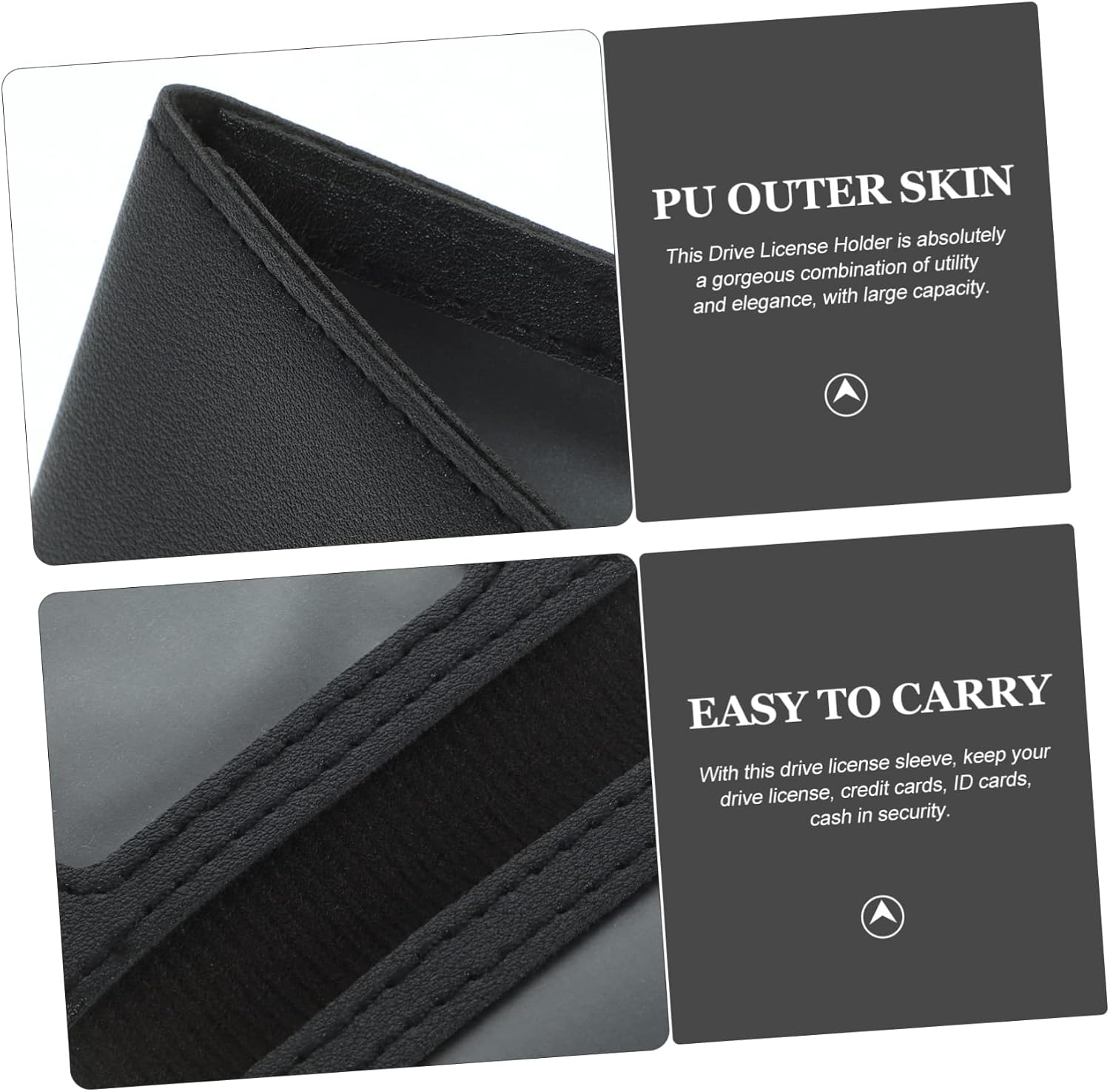 5pcs Driver License Sleeve Card Holder for Women Men Id Insurance Holder Pu Leather Car Accessory Credit Cards Wallet Car Registration Organizer