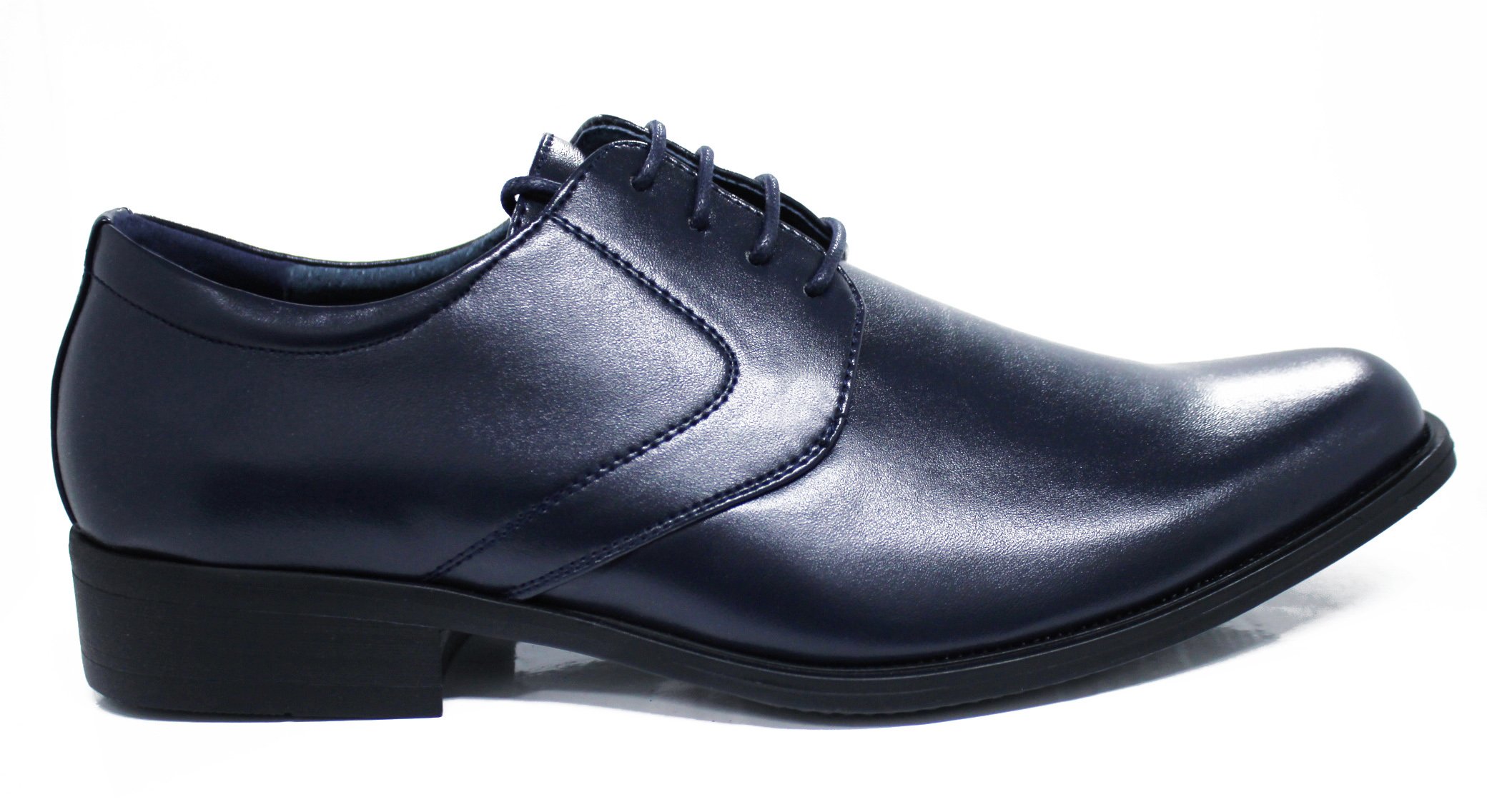 Scarpe Uomo Class Blu Scuro Vernice Eleganti Cerimonia Nuove