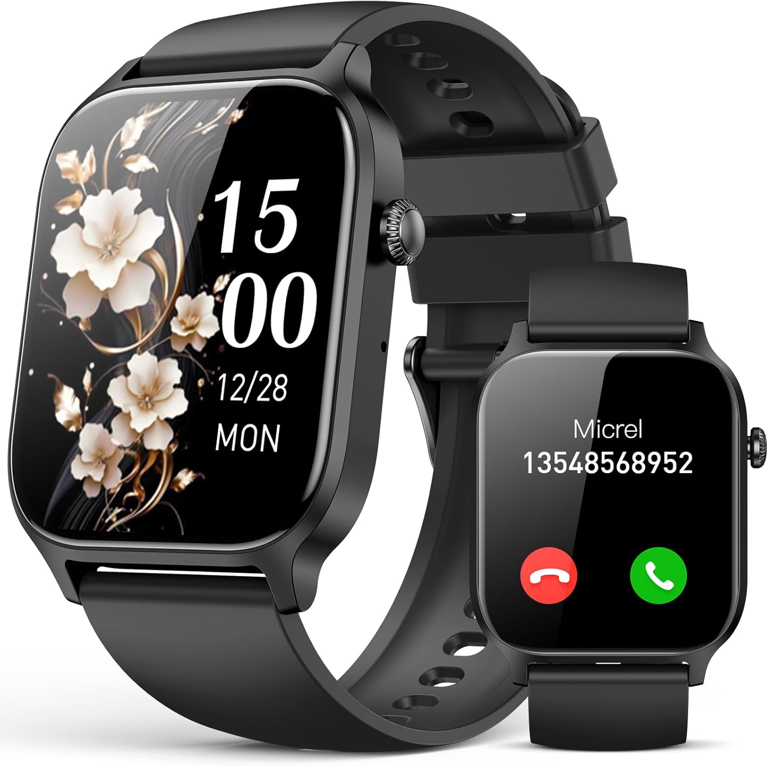 Smart Watches for Women Men, 1.85″ HD Touchscreen, Fitness Tracker with 110 Sports Modes, Step Counter/Sleep Monitor, IP68 Waterproof, Bluetooth Call & Music Control for iPhone/Android Smart Watches for Women Men, 1.85″ HD Touchscreen, Fitness Tracker with 110 Sports Modes, Step Counter/Sleep Monitor, IP68 Waterproof, Bluetooth Call & Music Control for iPhone/Android