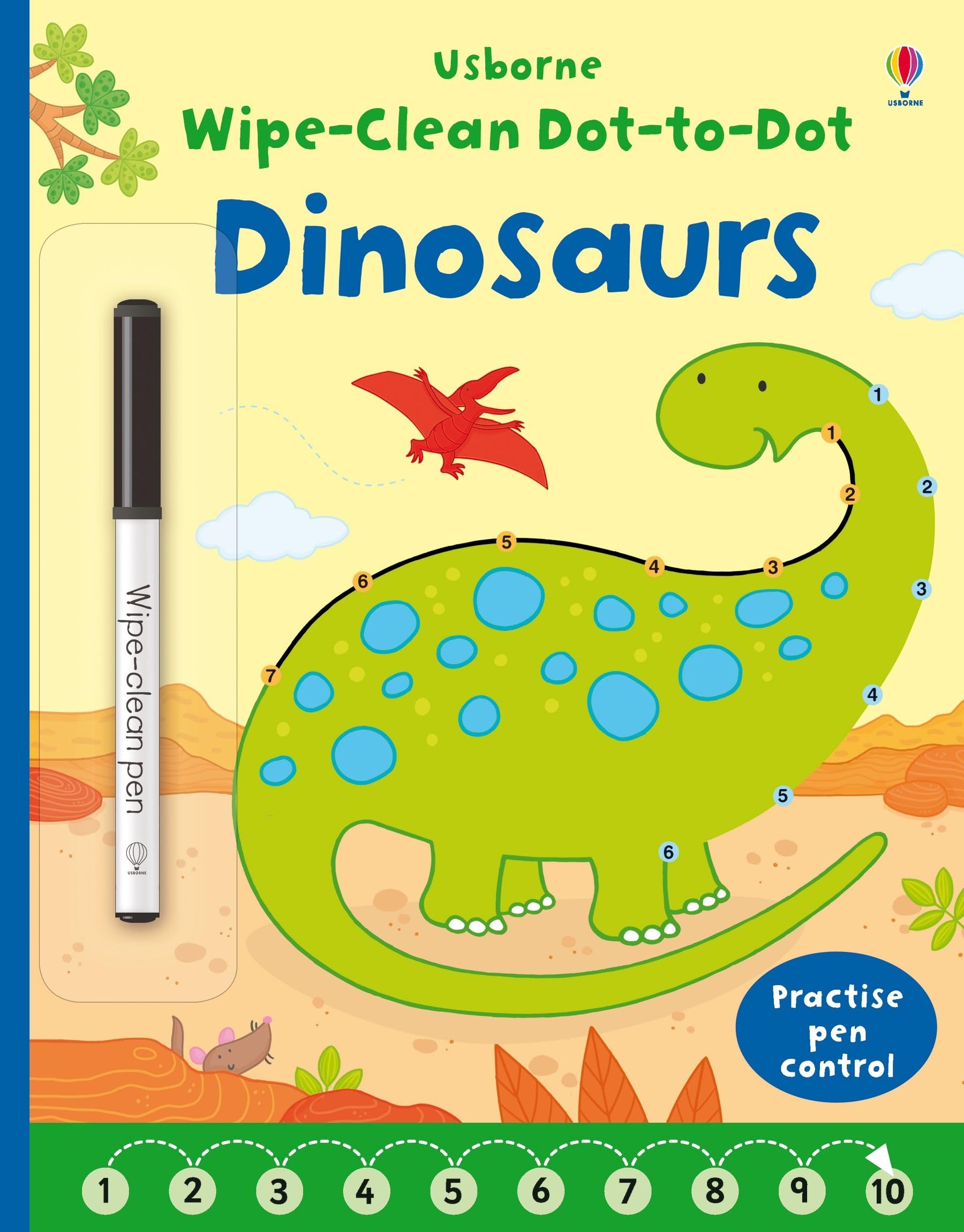 Wipeclean Dottodot Dinosaurs by Felicity Brooks PAPERBACK 9781409597780