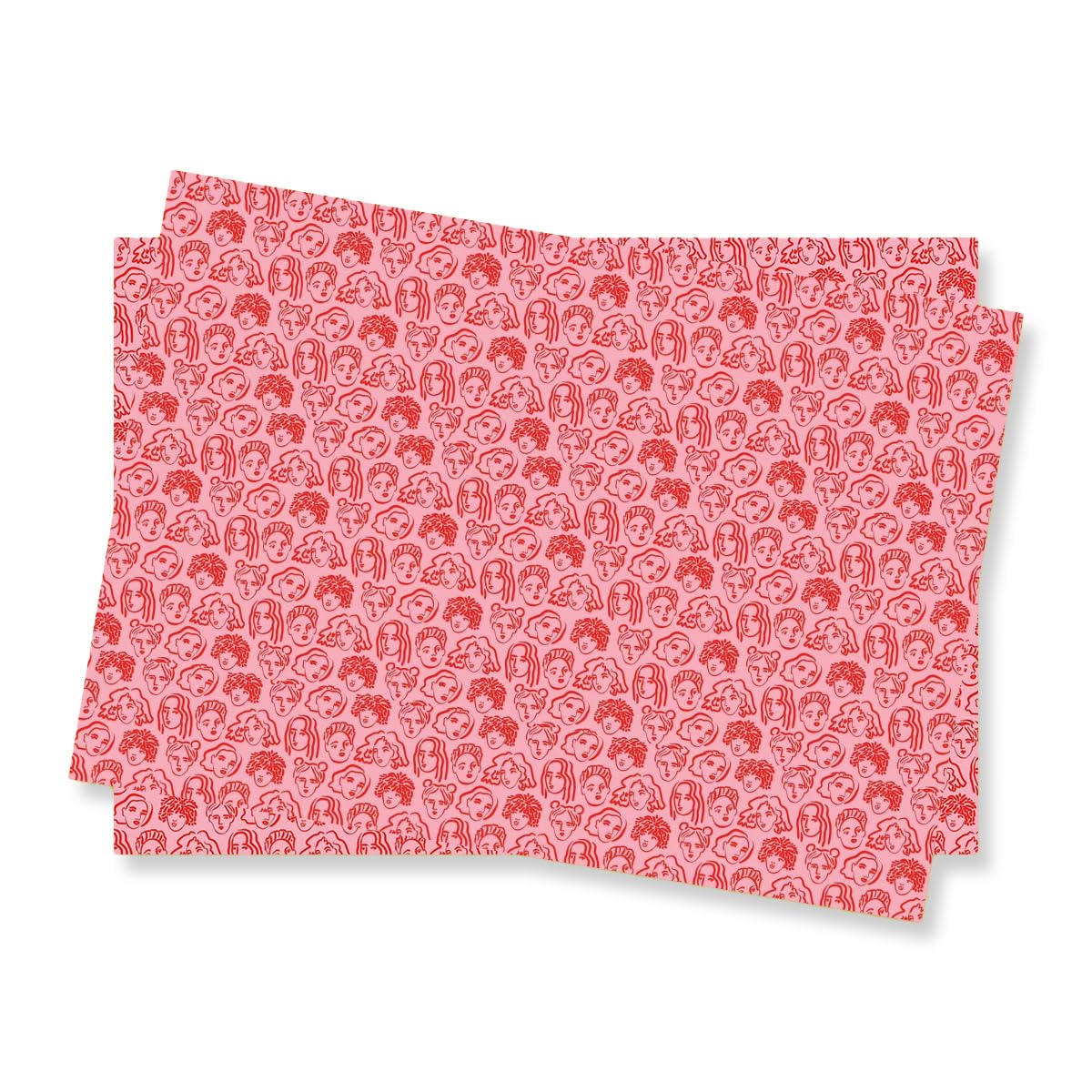 Oye Happy - Illustration Gift Wrapping Paper – Pack of 2 Sheets | Premium Designer Gift Wrap with Red Abstract Faces Pattern | Wrapping Paper for Birthdays, Anniversaries & Special Occasions-image-40