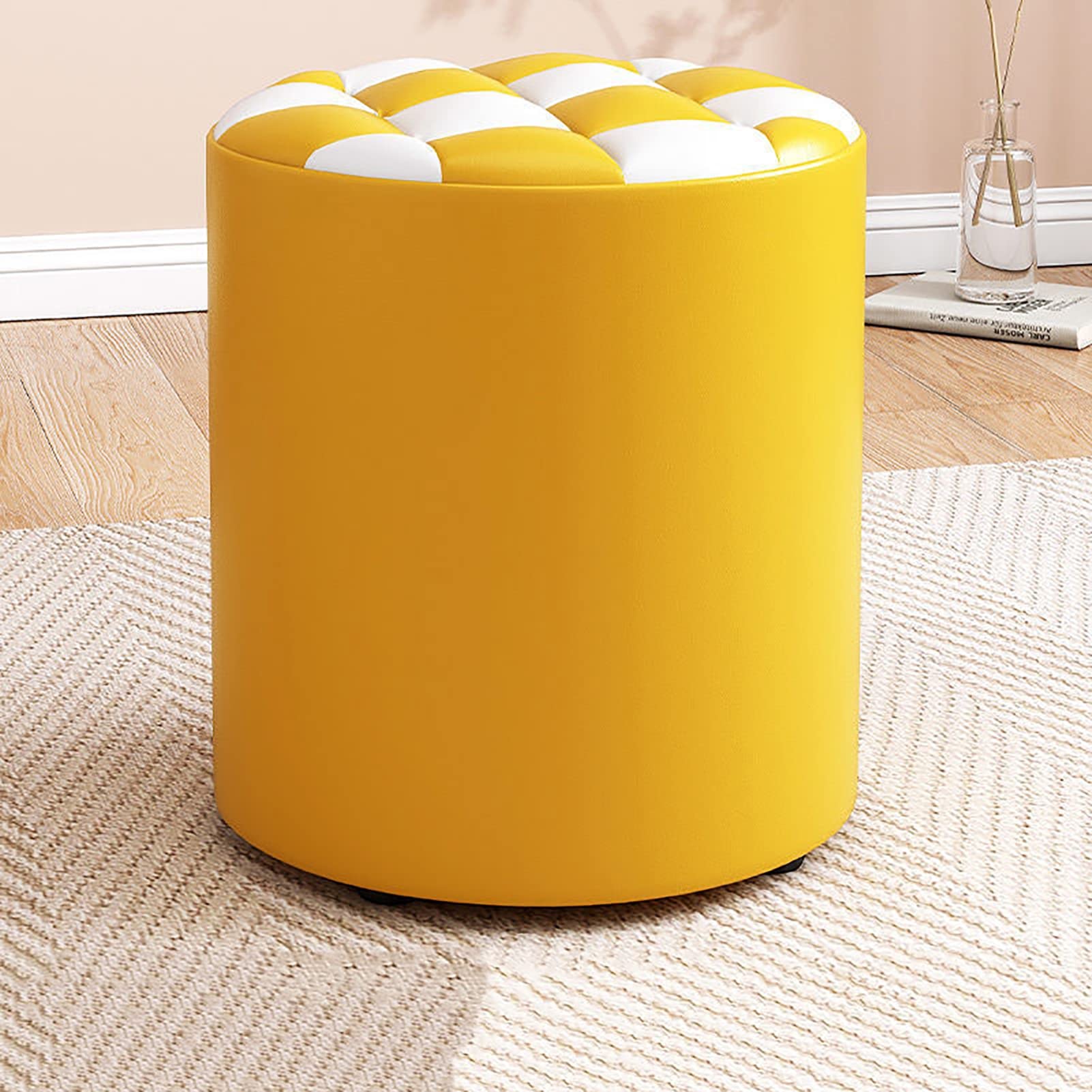 Ottoman Rembourré pour Salon et Table d'Appoint Chic dans la Chambre