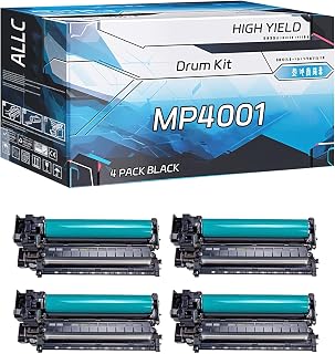 ALLC Compatible for Ricoh MP4001 Drum Kit Work for Ricoh MP5000 MP4000B MP4001 MP5001 MP4002 MP5002SP Printers, with Chip, High Yield 80000 Pages, Clear Printing (4 Pack Black)