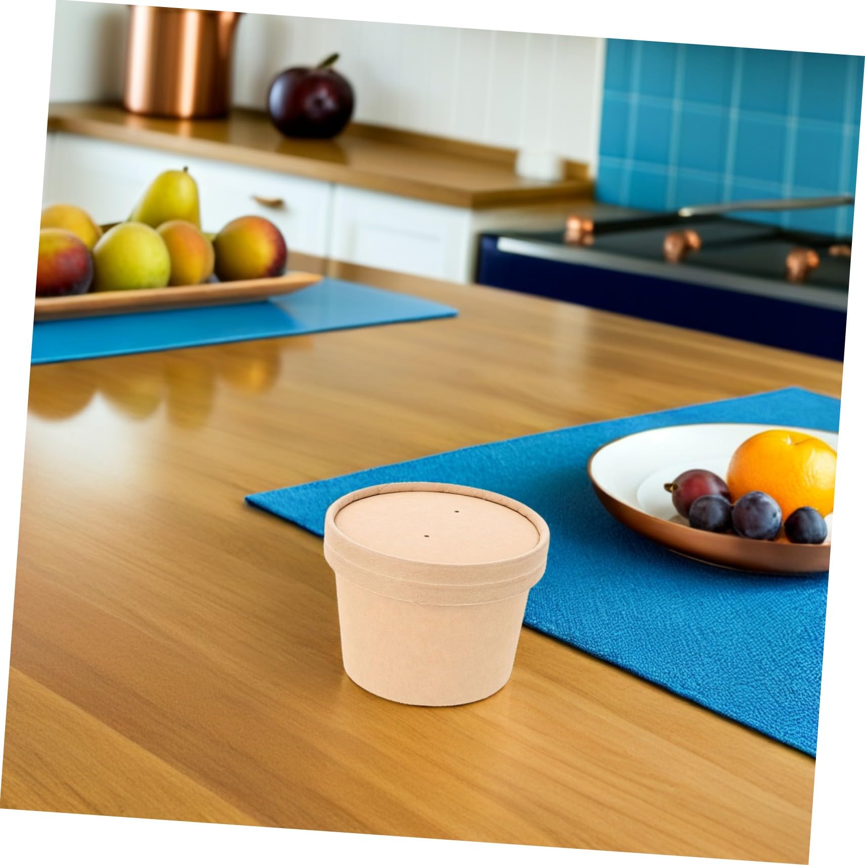 Set da 10 Coppette Gelato Carta 8oz Coperchio, Tazze Monoporzione per Gelati e Snack