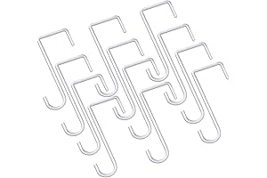 JOYSEUS 12pcs Vinyl Fence Hooks : Patio Hooks for Hanging Plants, Lights, and More