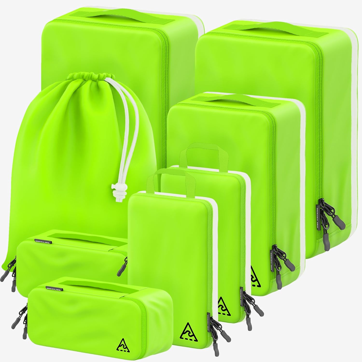 8-Piece Deluxe Packing Cubes Set with Double Capacity, Well Traveled