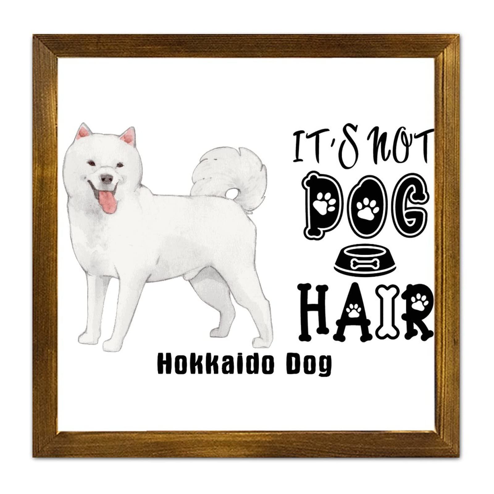 Panneau en bois It's Not Dog Hair cadre Boxer pour amoureux des chiens