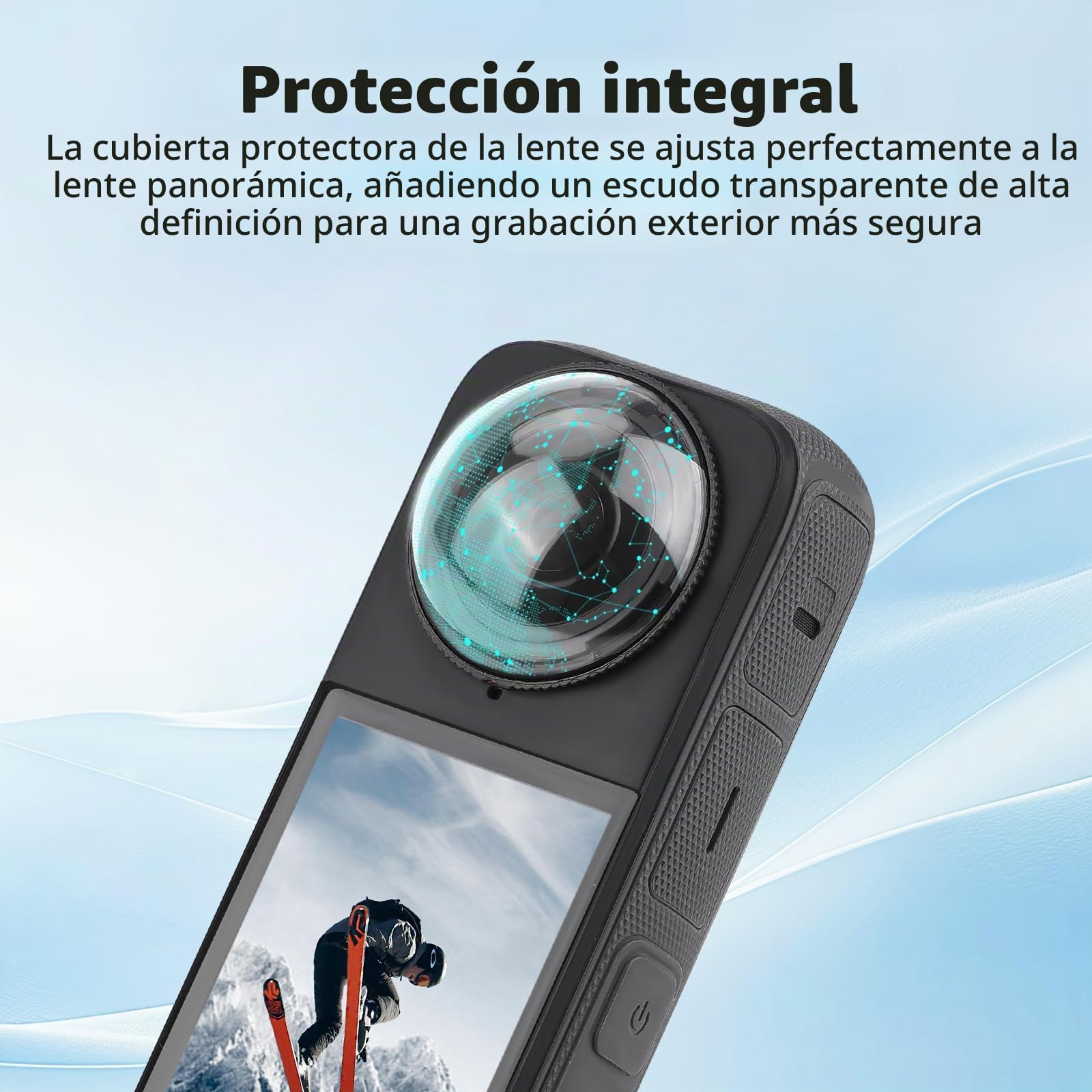 X4 Protector de lente premium para Insta360 X4, protector de lente de vidrio templado de alta transparencia para cámara Insta360 X4, accesorios antiarañazos