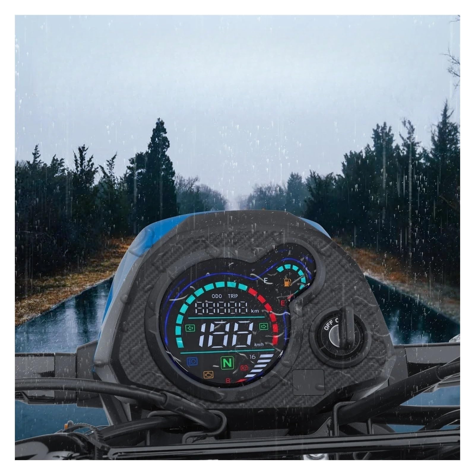 Gruppo Strumenti Moto Tachimetro Contagiri Contachilometri Sostituzione Cruscotto Digitale Per Navi 110 Con Staffa