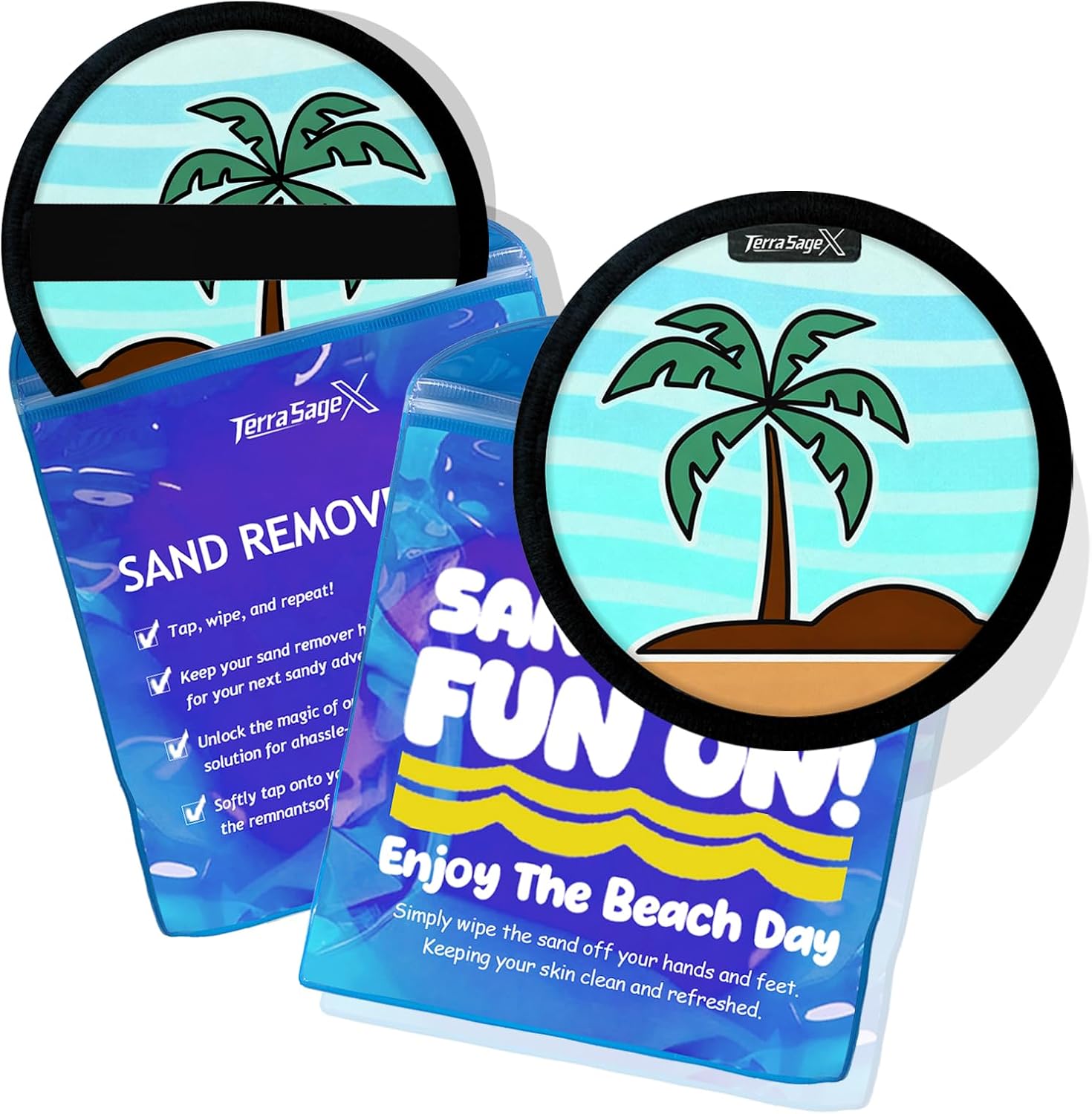 Sand Remover for Beach Towels - Soft Quick Clean Mitt for Kids & Adults
