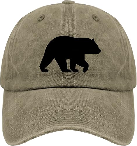 devor Gorras de oso para papá, gorras de béisbol ajustables para mujer